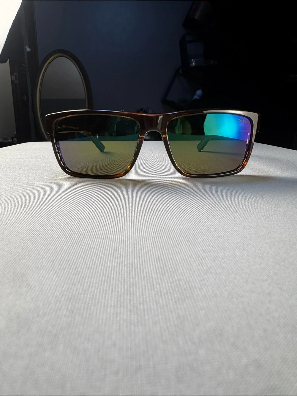 NEW Revo WINSTON S Shiny Brown Horn POLARIZED Green Lens Sunglass 1245 12 GN